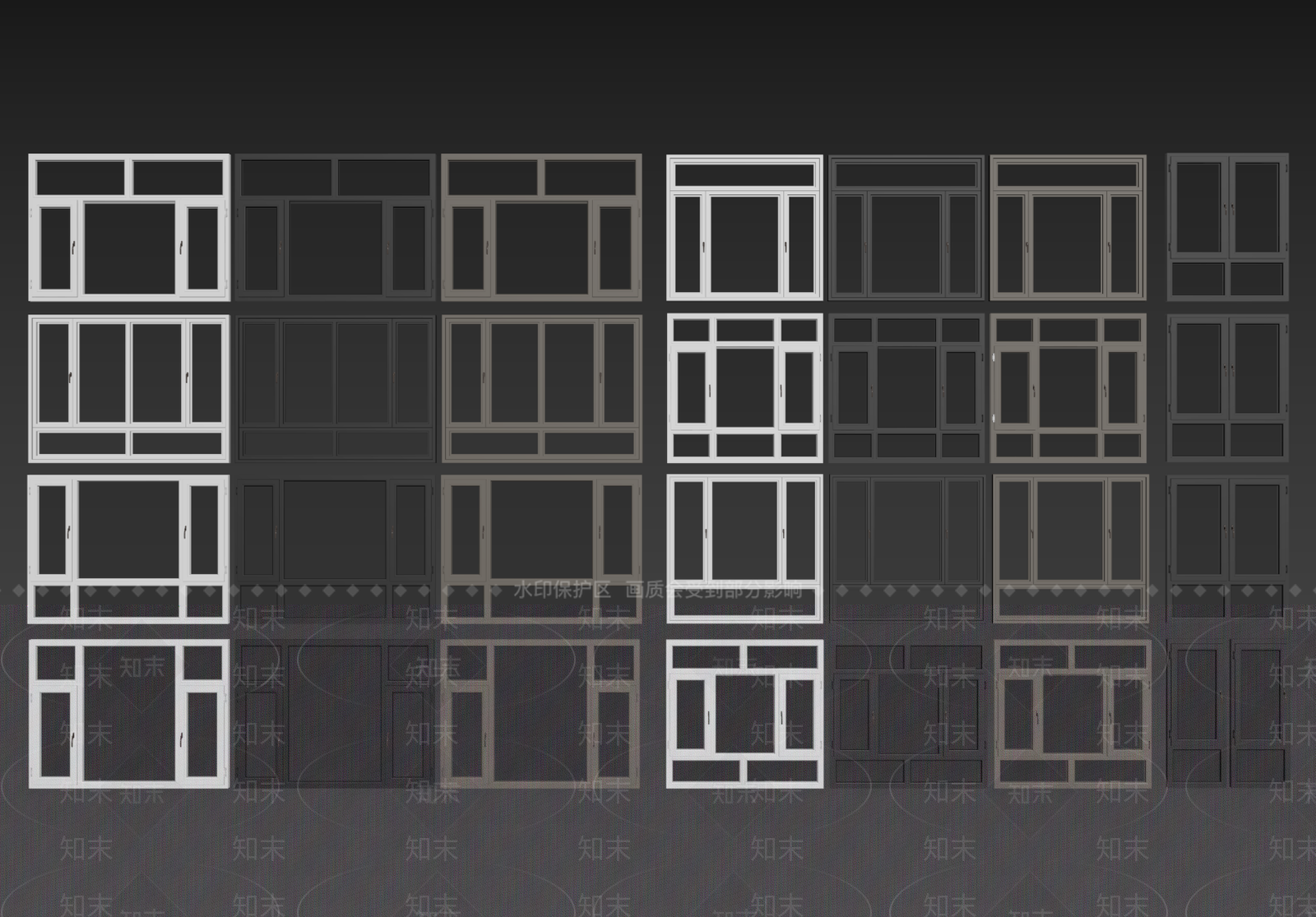 平开窗SU模型下载【ID:1184437331】