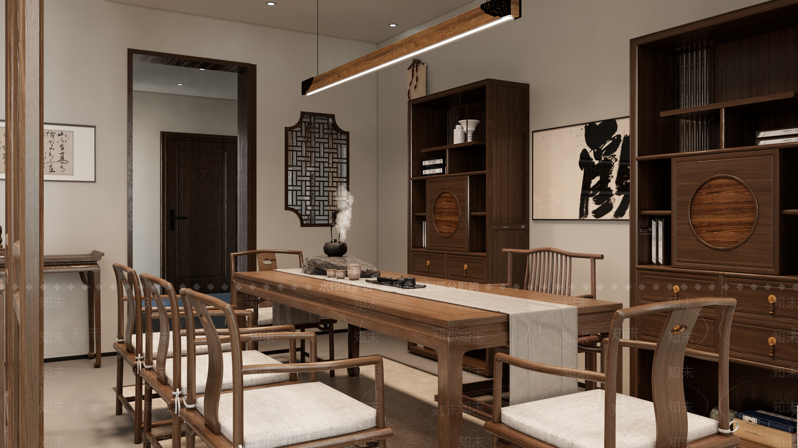 新中式其他店铺SU模型下载【ID:1184453957】