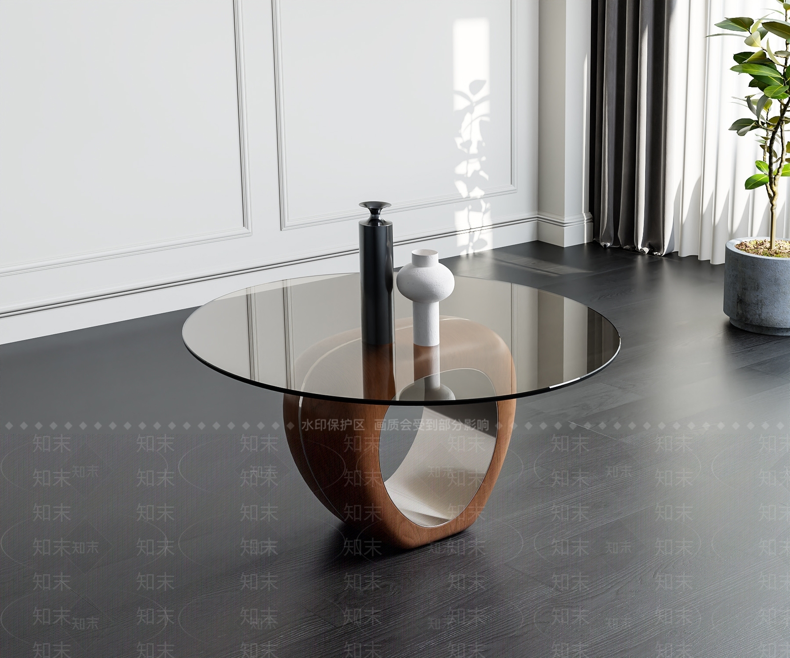 现代中古茶几3D模型下载【ID:1184455134】
