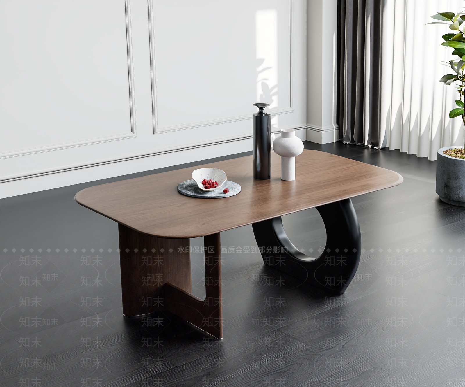 现代中古茶几3D模型下载【ID:1184455383】