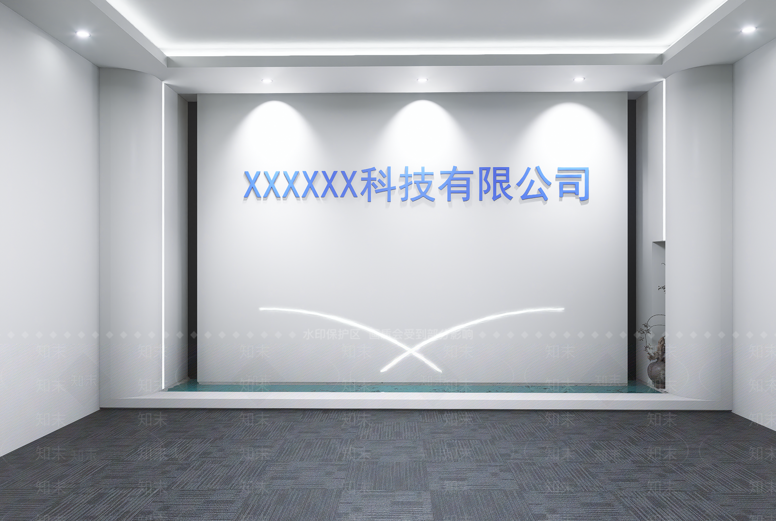 现代办公大堂SU模型下载【ID:1184456921】