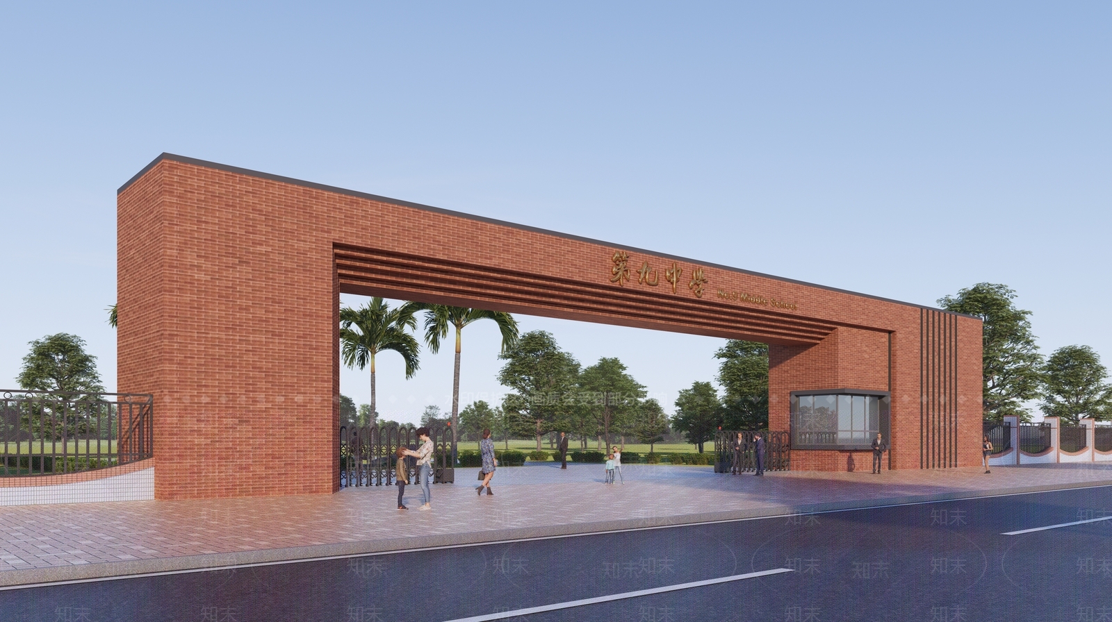 现代简约学校建筑SU模型下载【ID:1184461291】