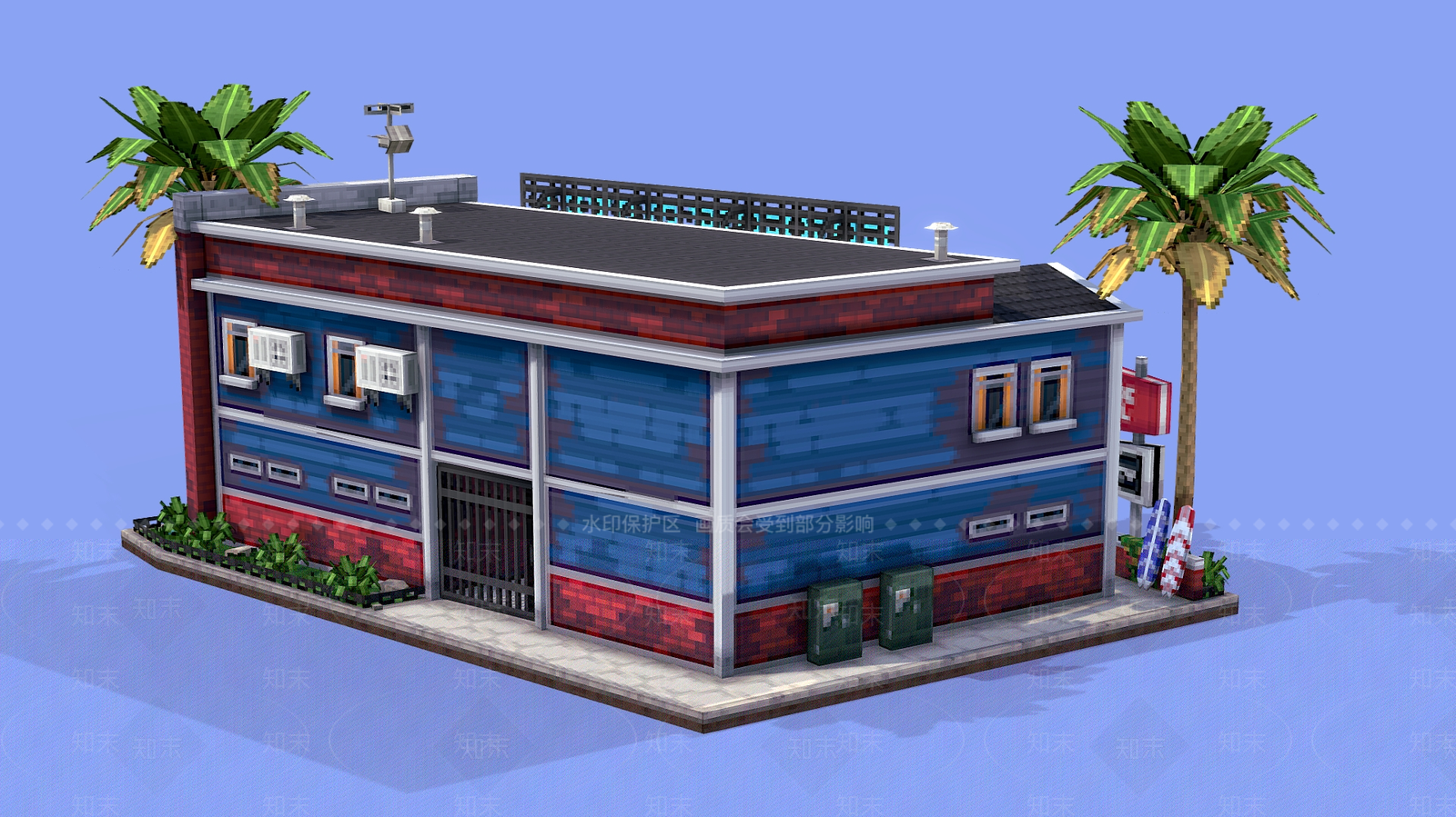现代艺术风格建筑3D模型下载【ID:1184463972】