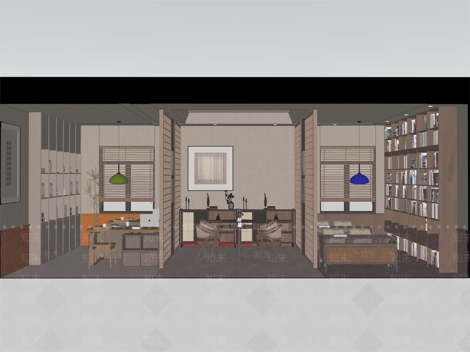 现代其他学校空间SU模型下载【ID:1184465030】