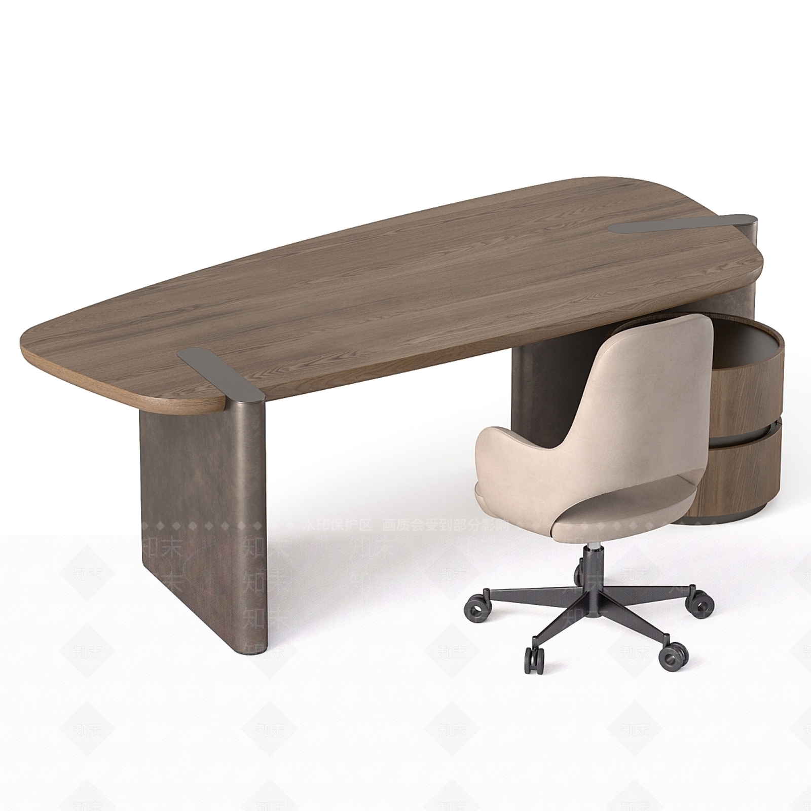 现代办公桌3D模型下载【ID:1184470890】