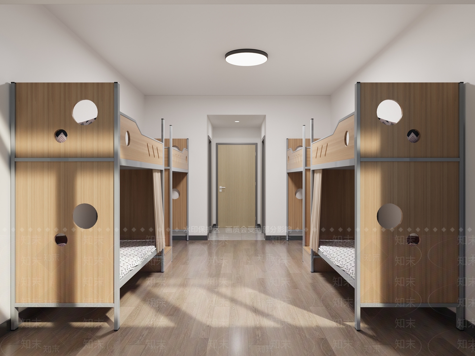 现代简约宿舍3D模型下载【ID:1184475291】
