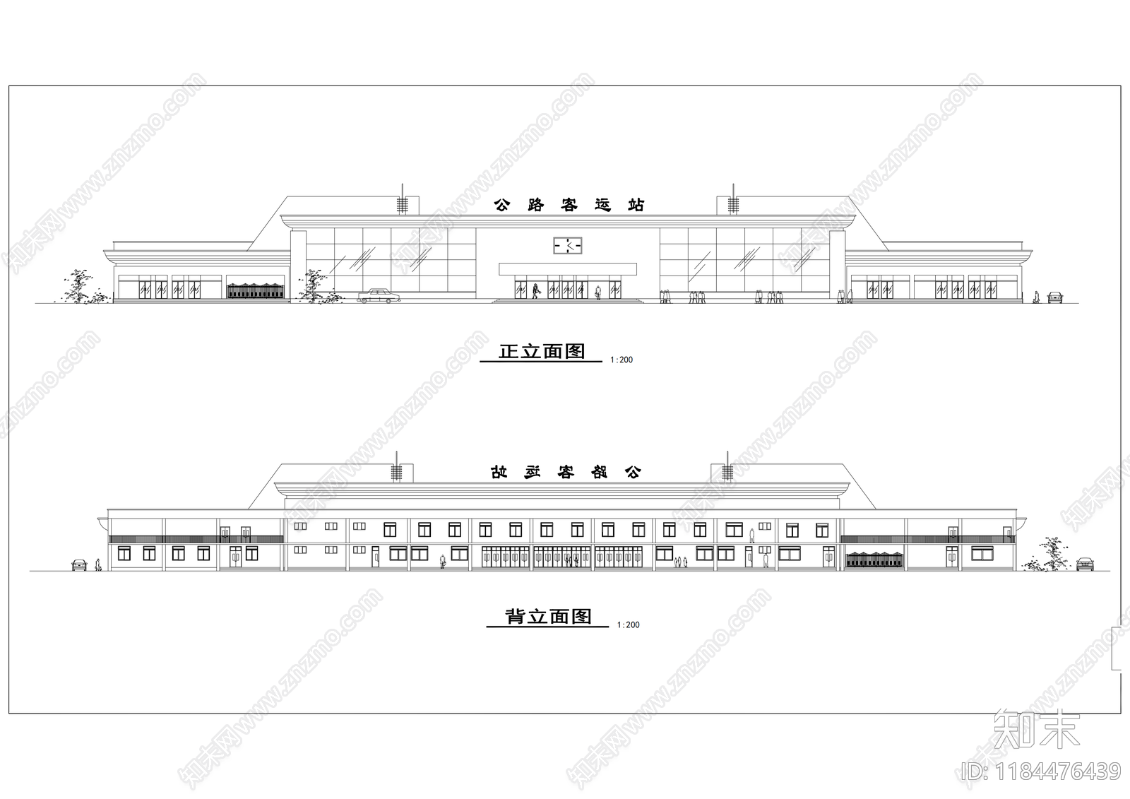 现代客运站施工图下载【ID:1184476439】