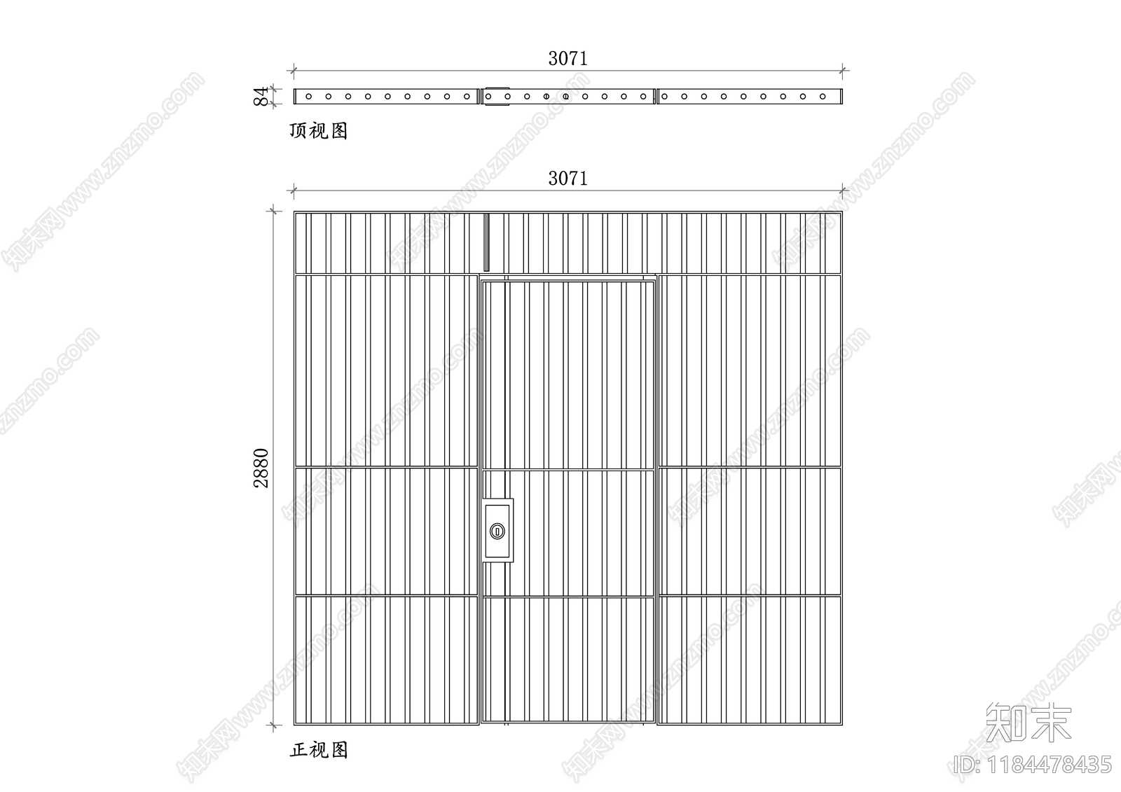 现代综合门窗施工图下载【ID:1184478435】