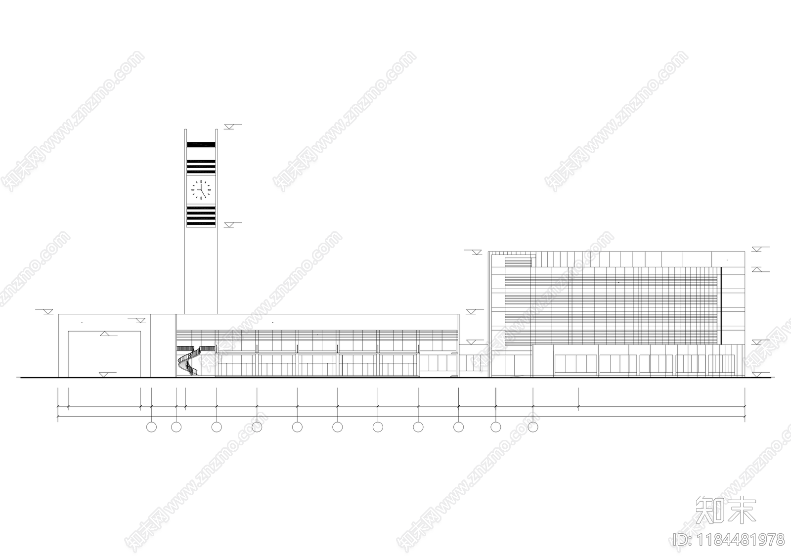 现代客运站施工图下载【ID:1184481978】