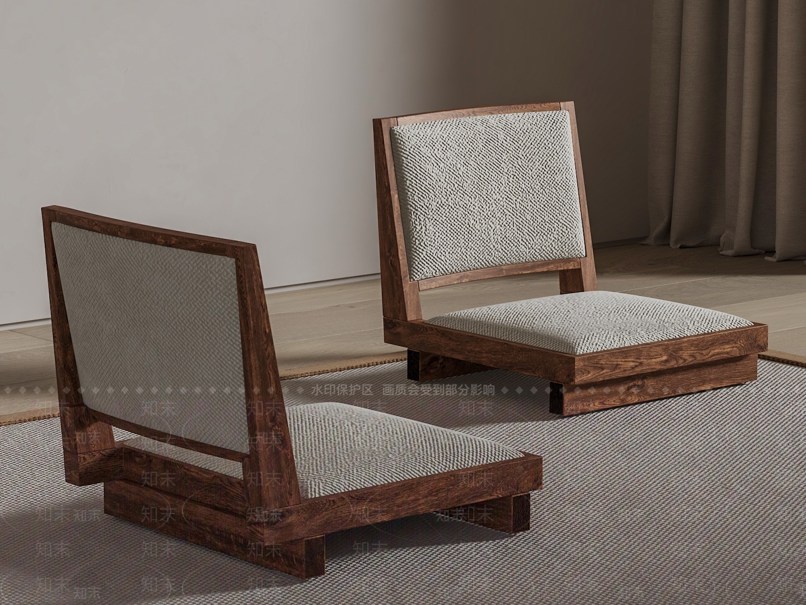 日式中古其他椅SU模型下载【ID:1184482189】