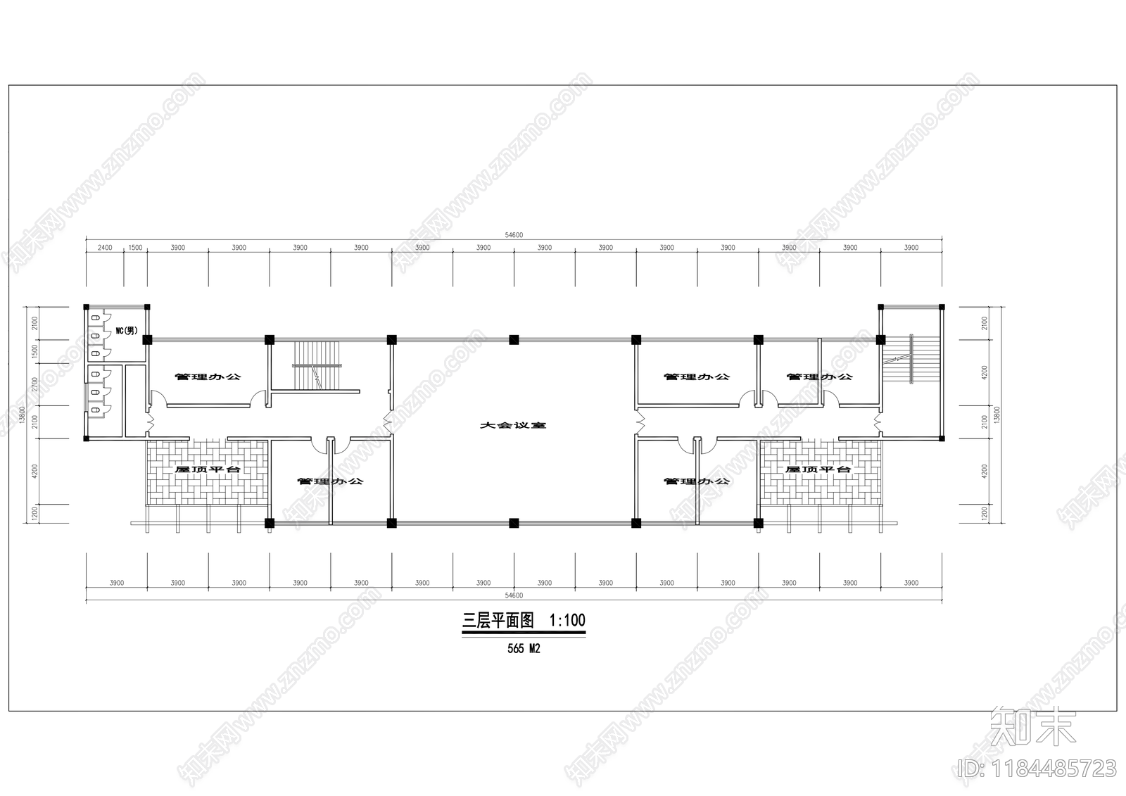 现代客运站cad施工图下载【ID:1184485723】