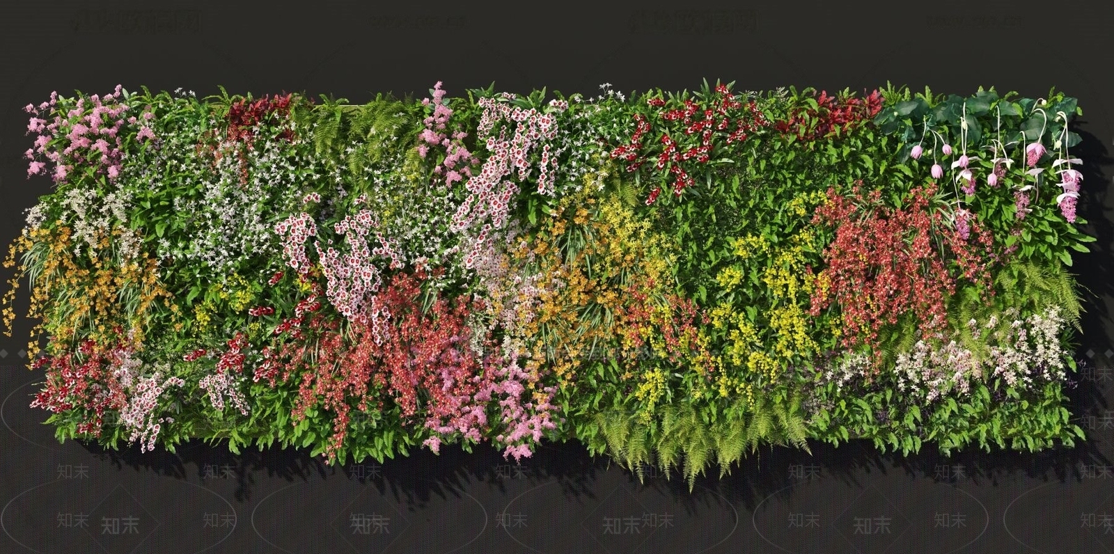 现代植物绿化墙3D模型下载【ID:1184486437】