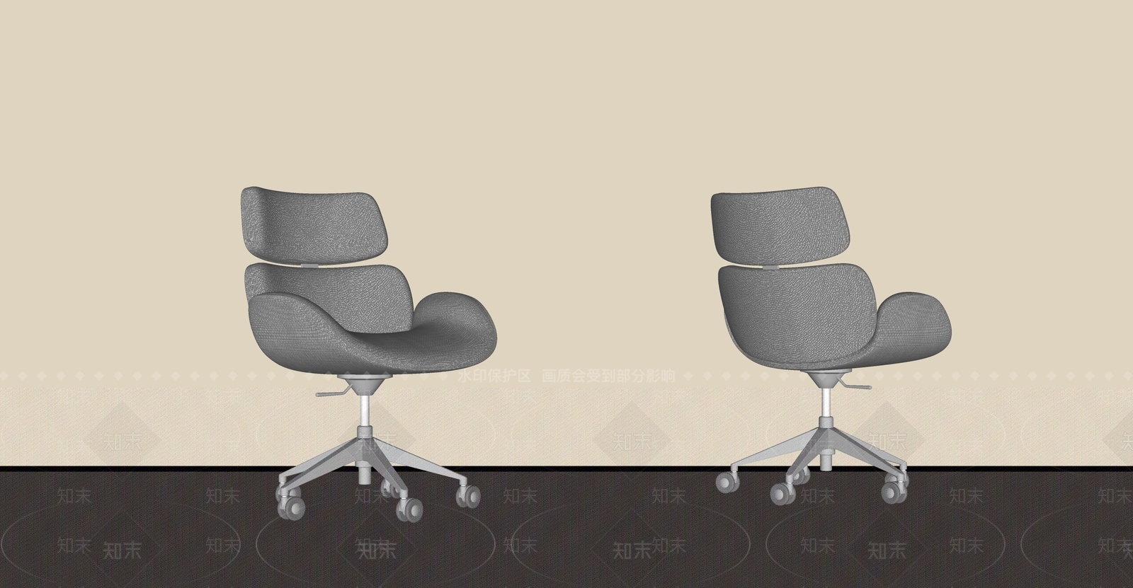 中古侘寂电竞椅SU模型下载【ID:1184493001】