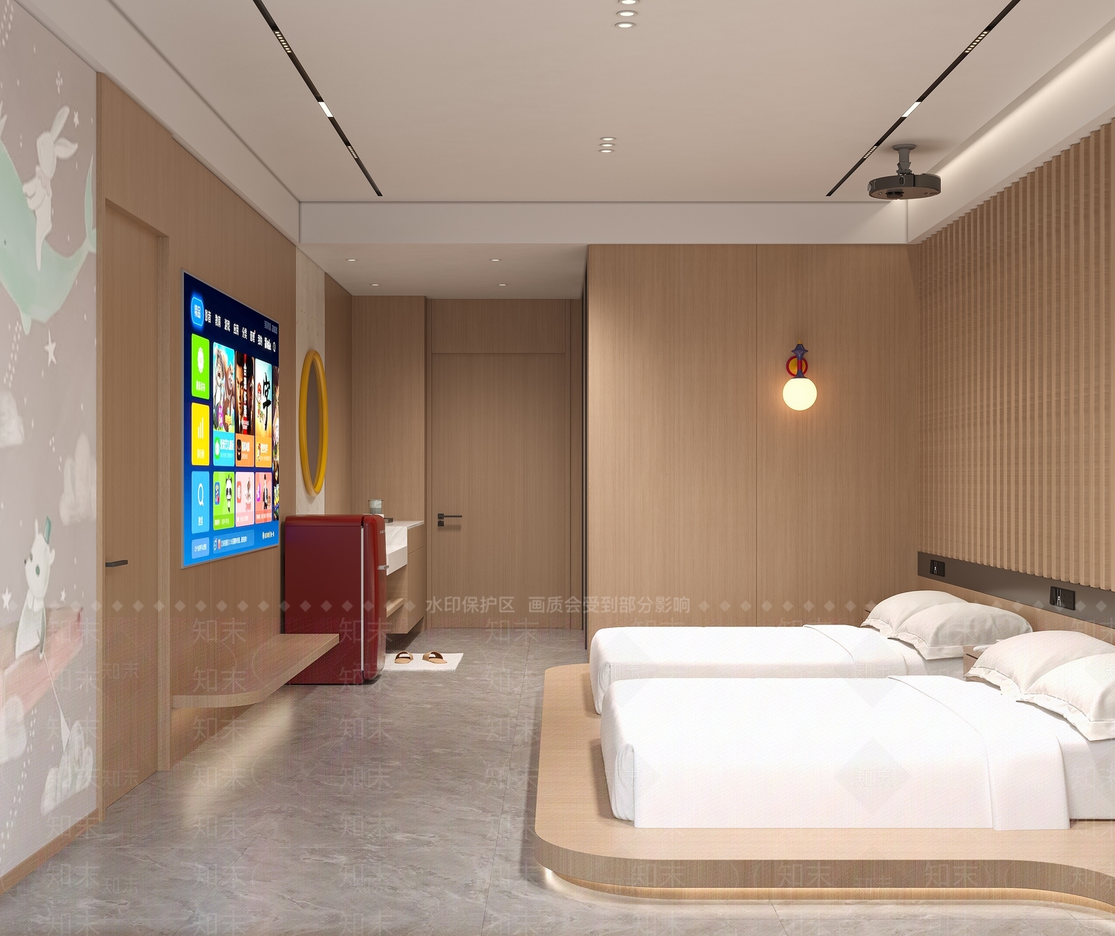现代儿童娱乐室3D模型下载【ID:1215002272】