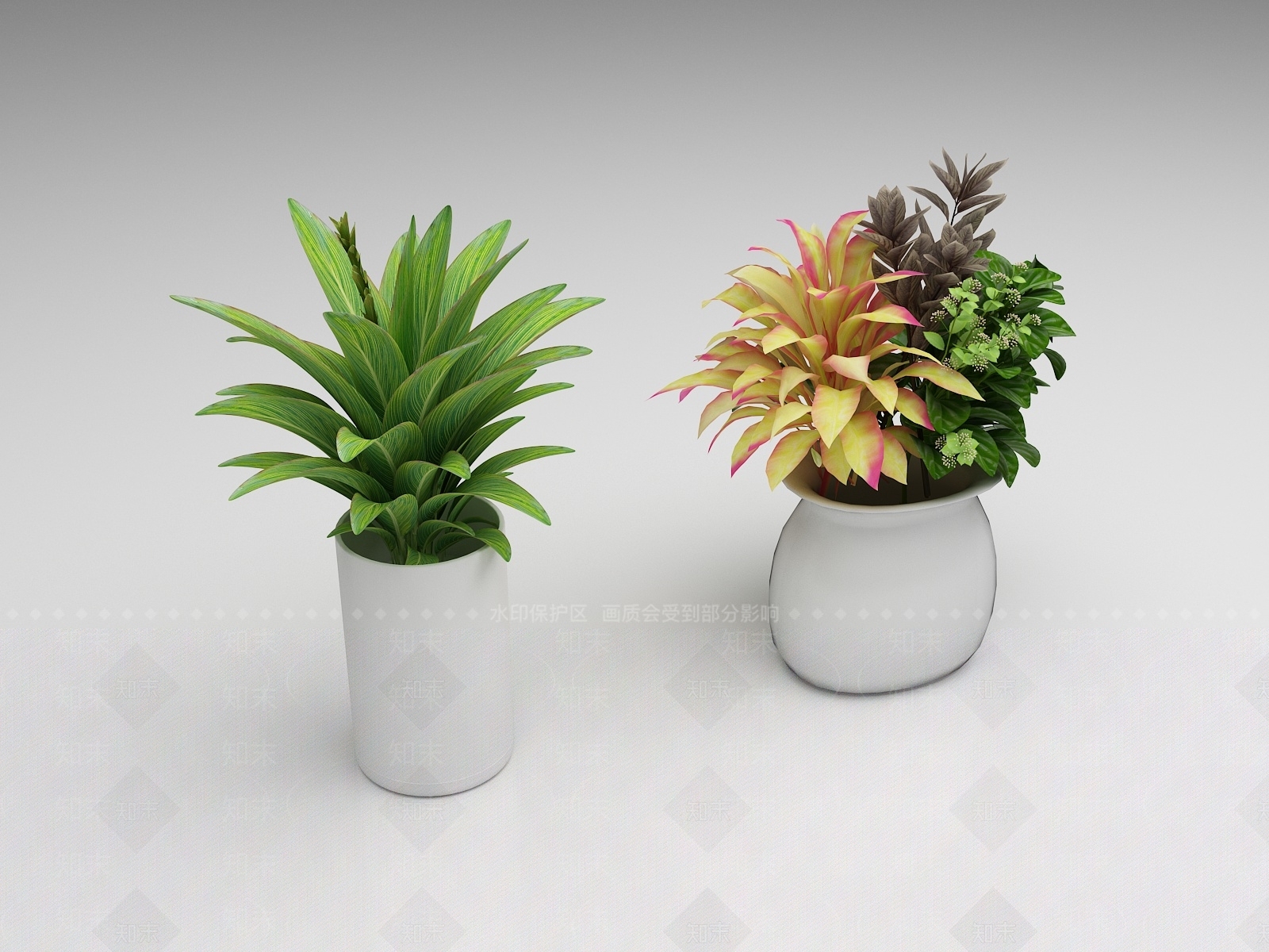 花草组合3D模型下载【ID:1184497016】