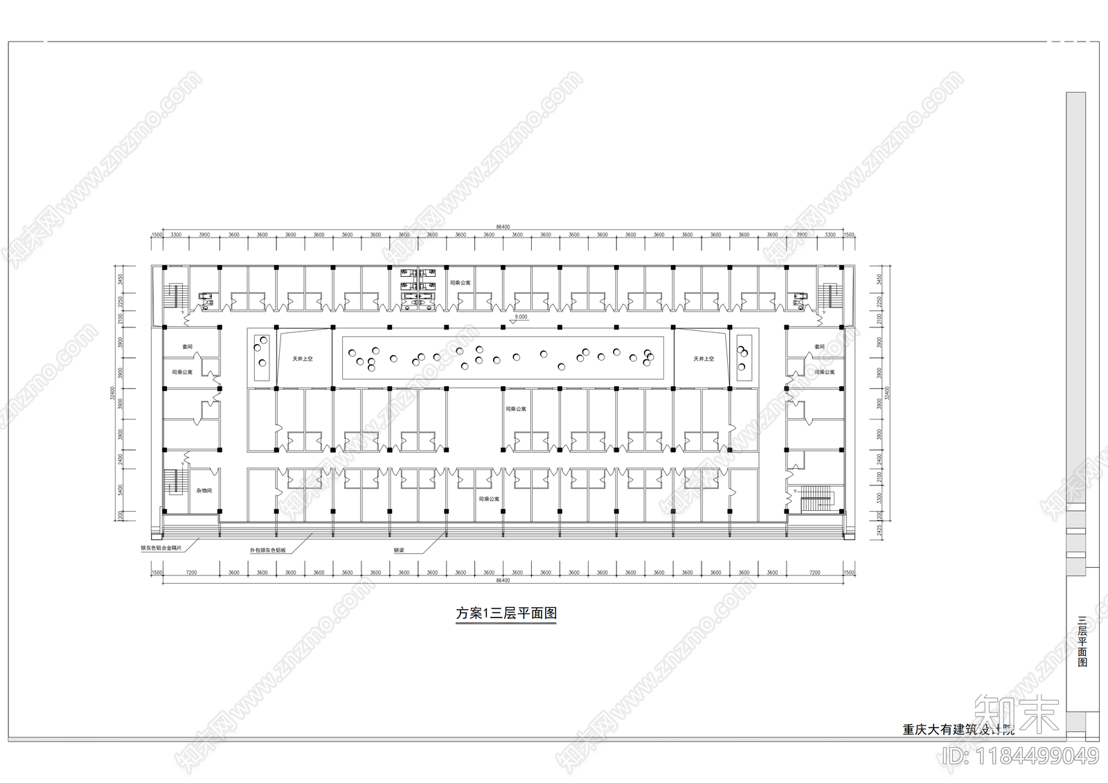 现代客运站cad施工图下载【ID:1184499049】