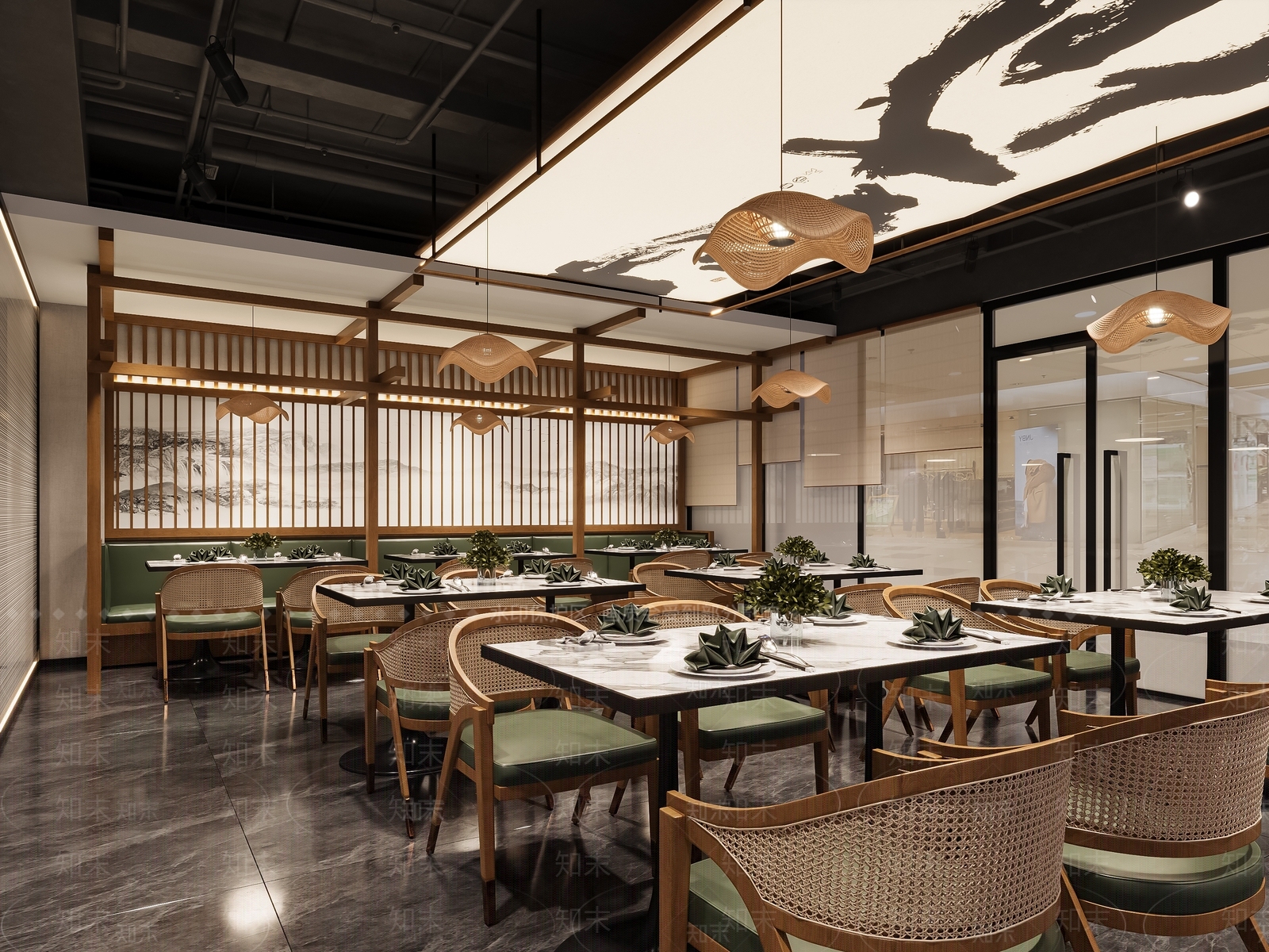 新中式包厢3D模型下载【ID:1184500723】