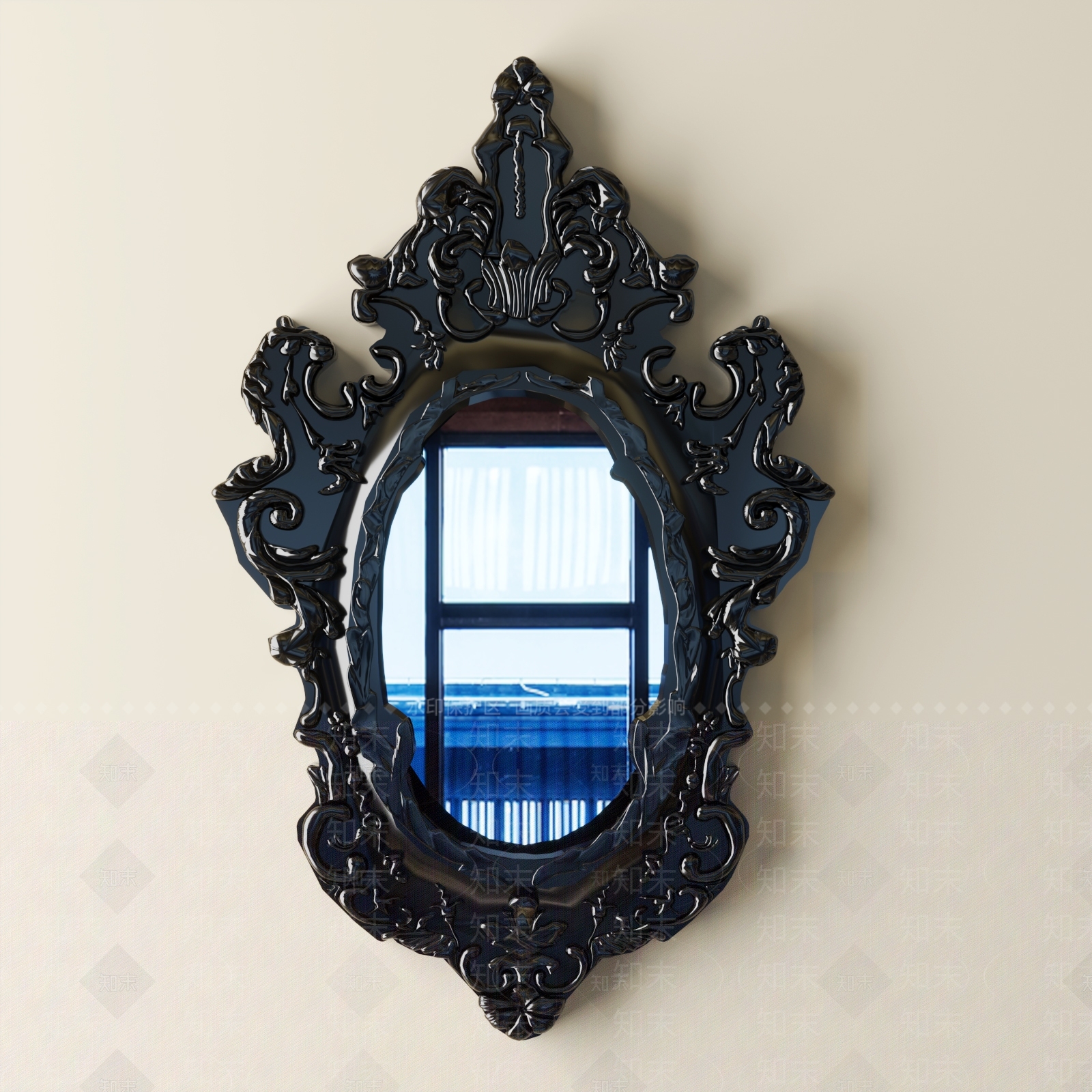 欧式镜子SU模型下载【ID:1184505162】