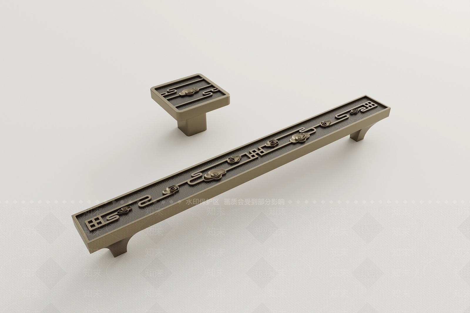 中式拉手3D模型下载【ID:1184509083】