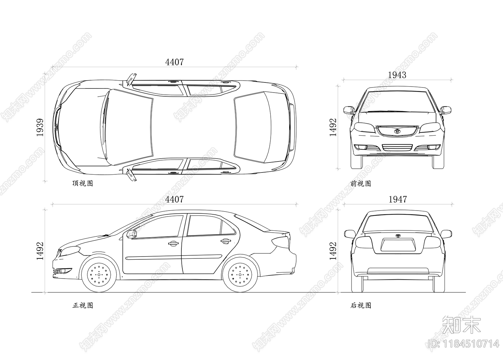 现代交通工具图库施工图下载【ID:1184510714】