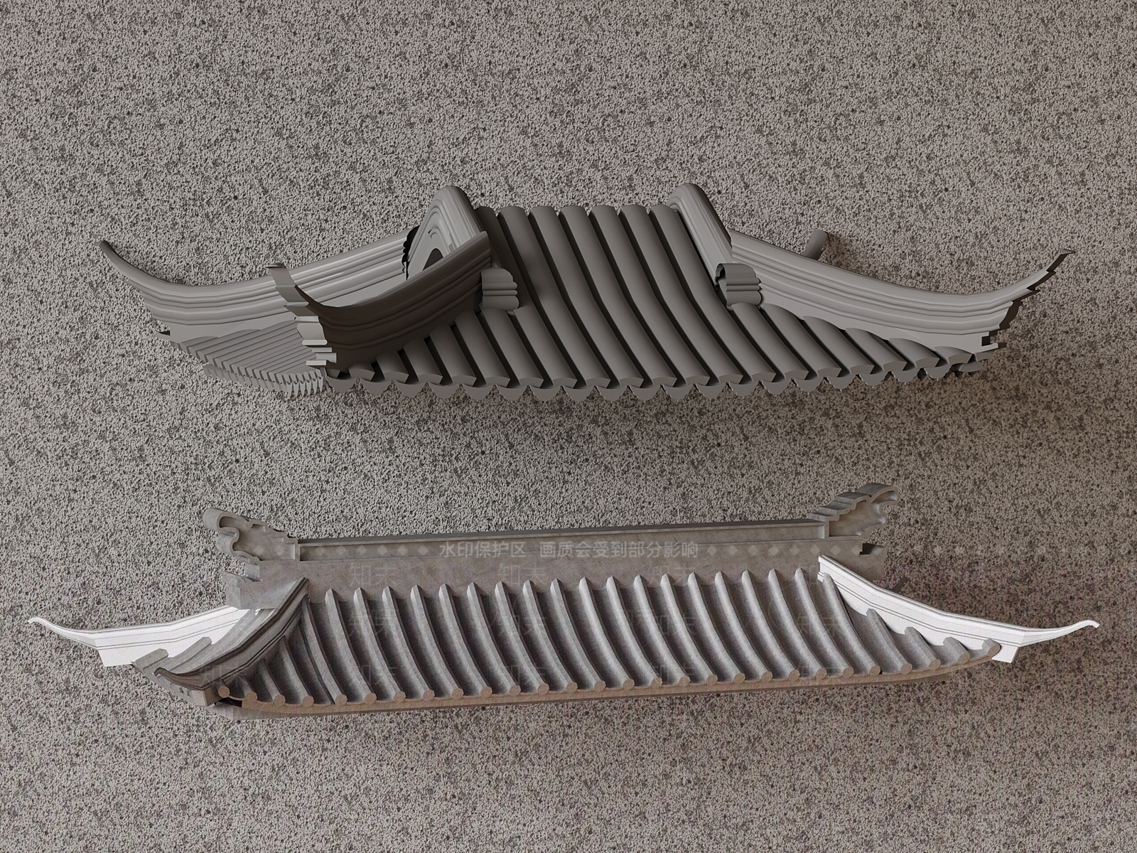 新中式屋檐3D模型下载【ID:1184512827】