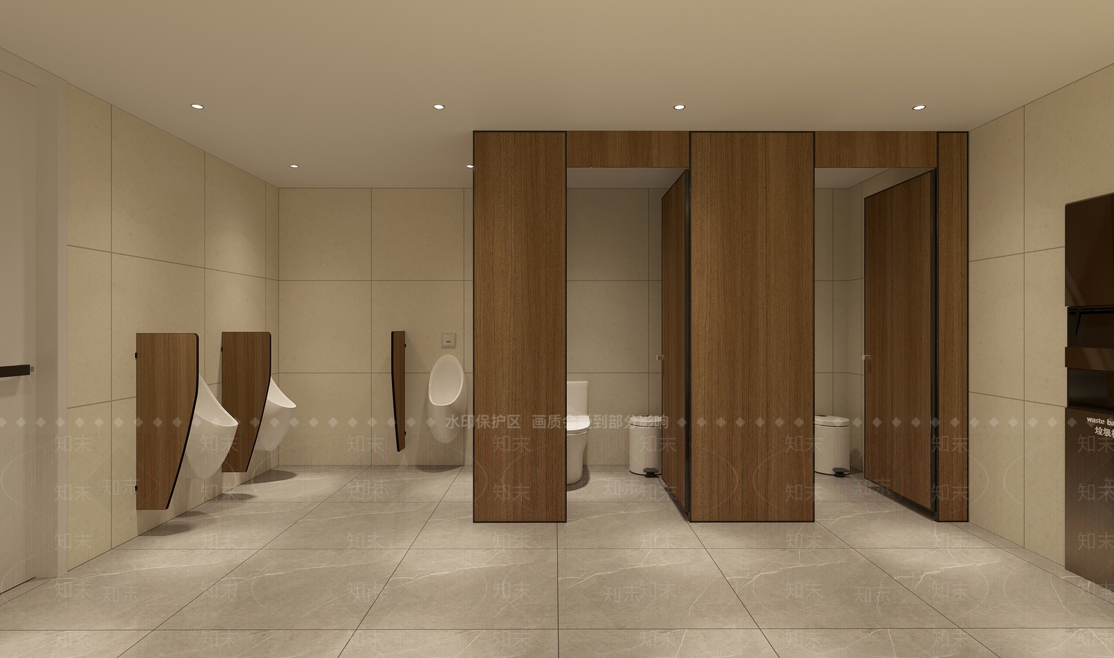现代公共卫生间3D模型下载【ID:1184514233】
