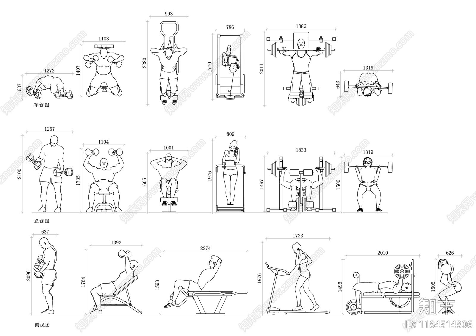 现代人物施工图下载【ID:1184514306】