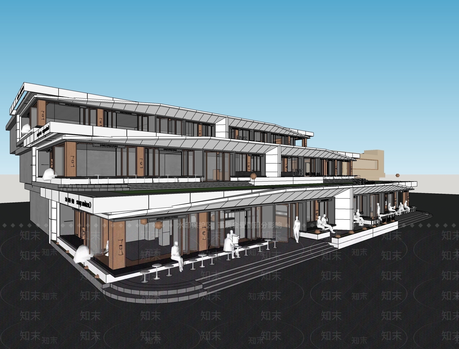 现代其他商业建筑SU模型下载【ID:1184515828】
