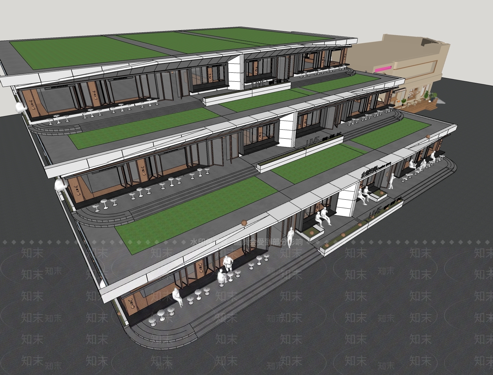 现代其他商业建筑SU模型下载【ID:1184515828】