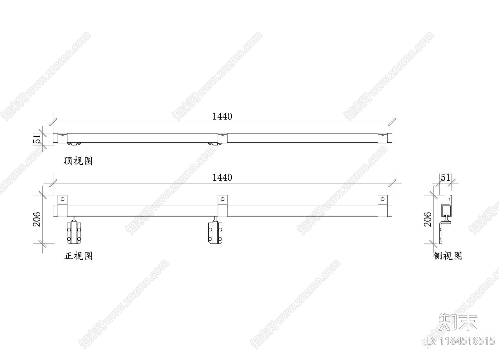 现代五金管件施工图下载【ID:1184516515】