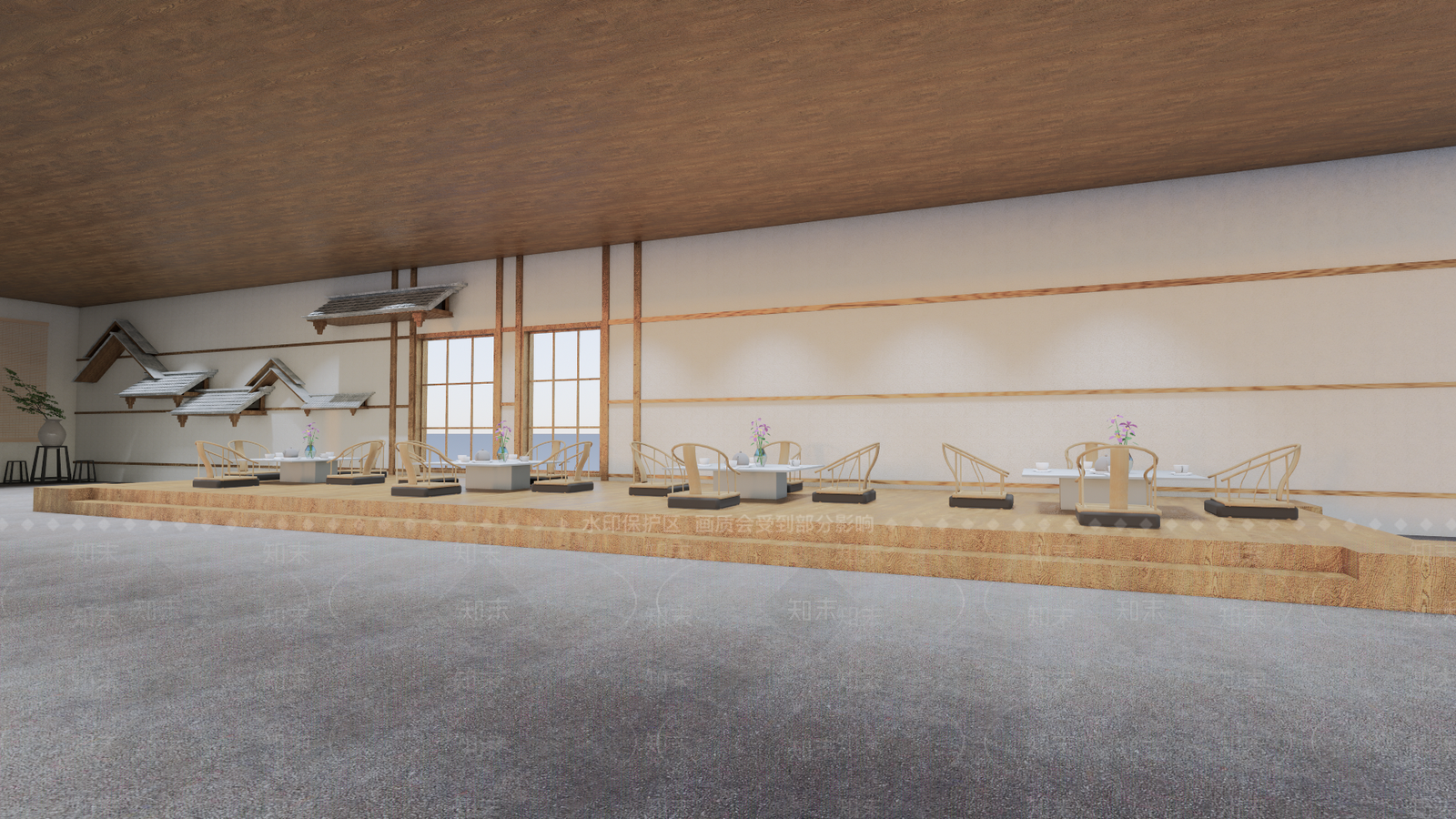 日式原木茶餐厅SU模型下载【ID:1184521172】