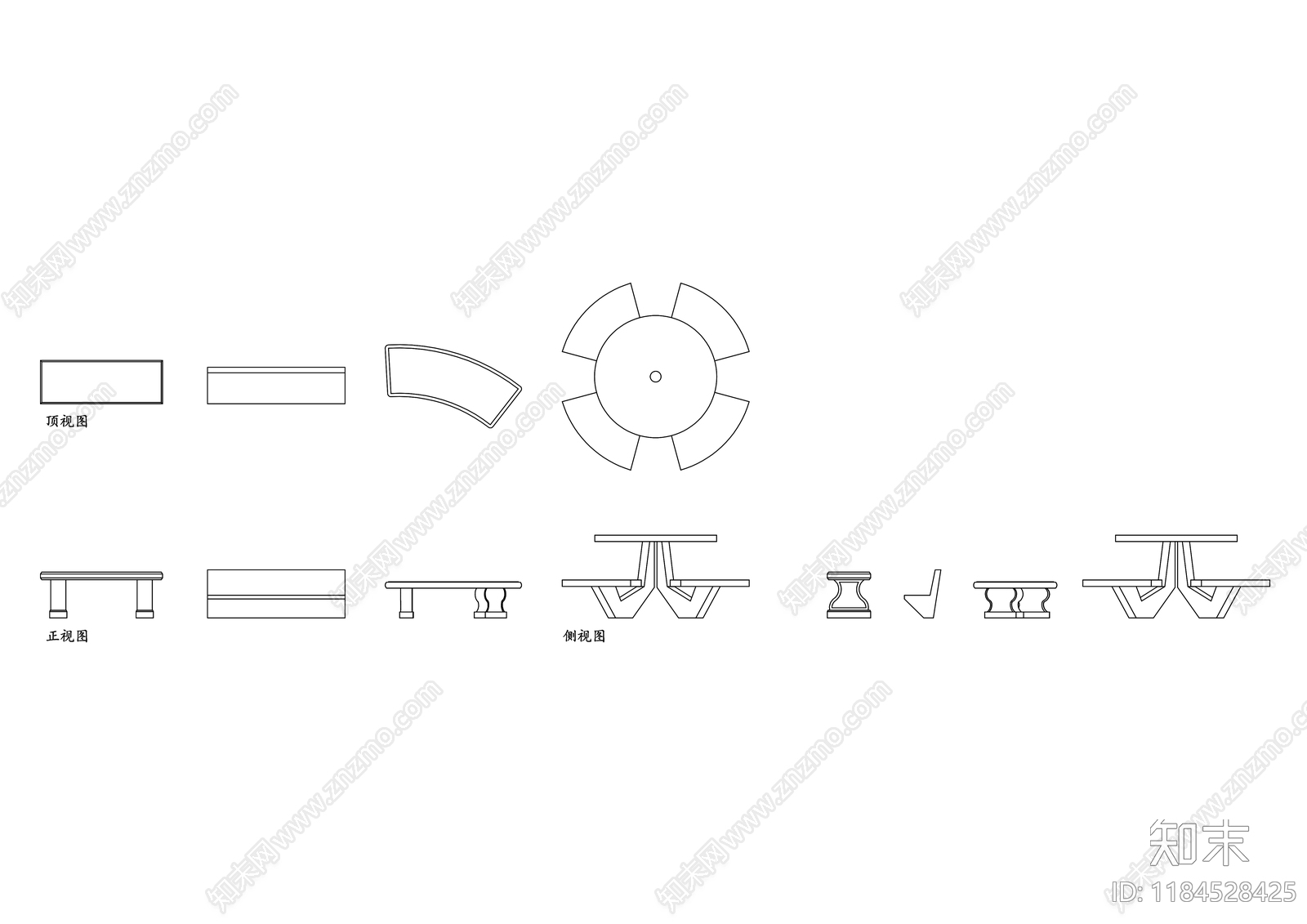 现代综合景观图库cad施工图下载【ID:1184528425】