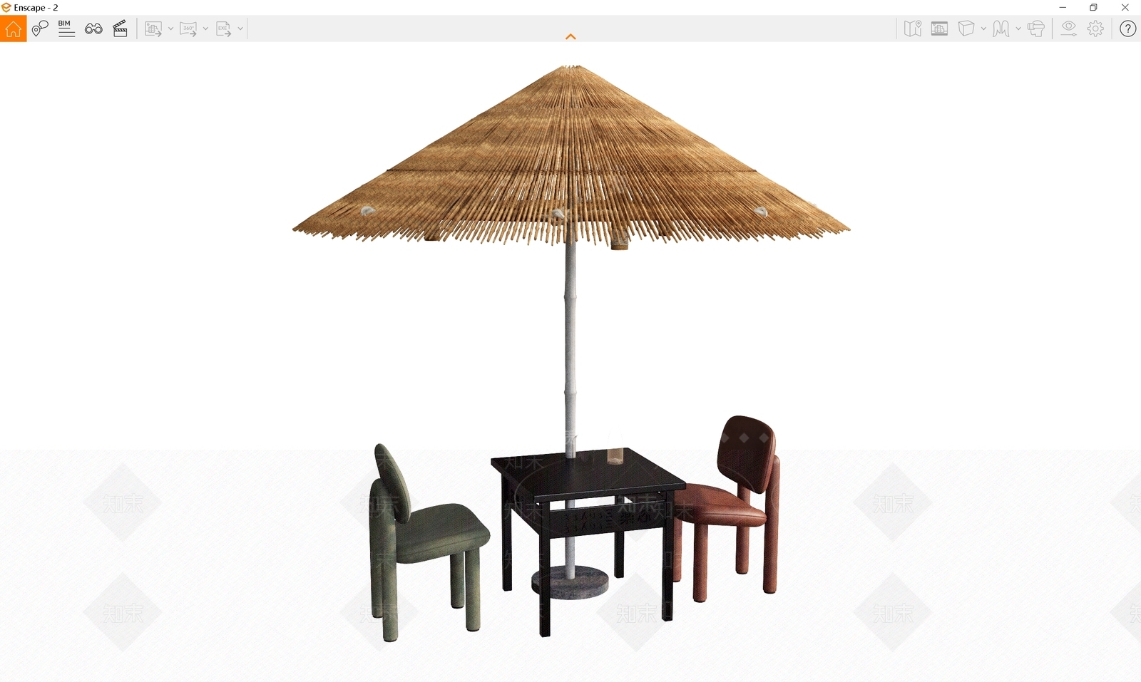 现代原木餐桌椅SU模型下载【ID:1184529087】