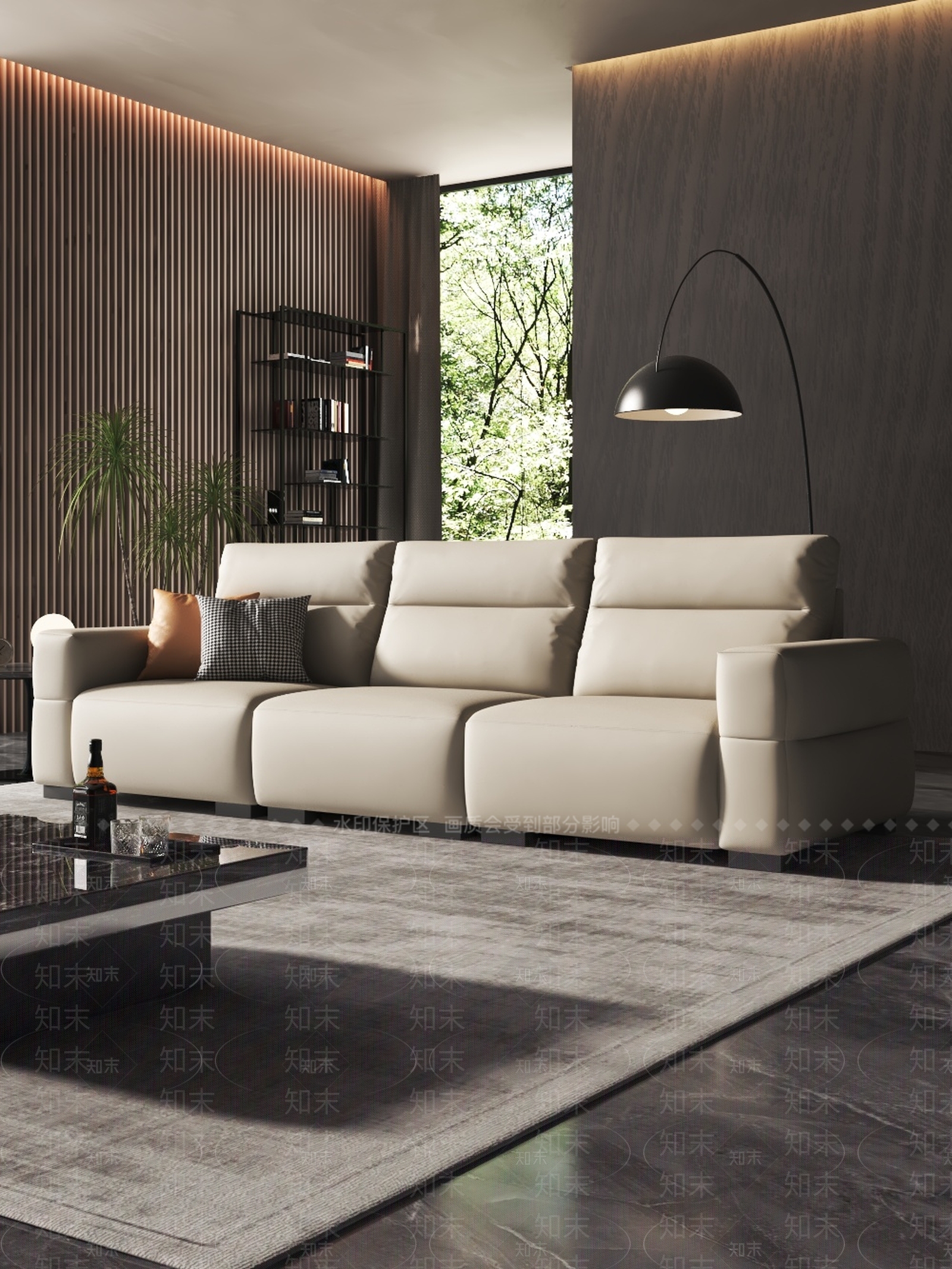 意式轻奢家居客厅3D模型下载【ID:1184530577】