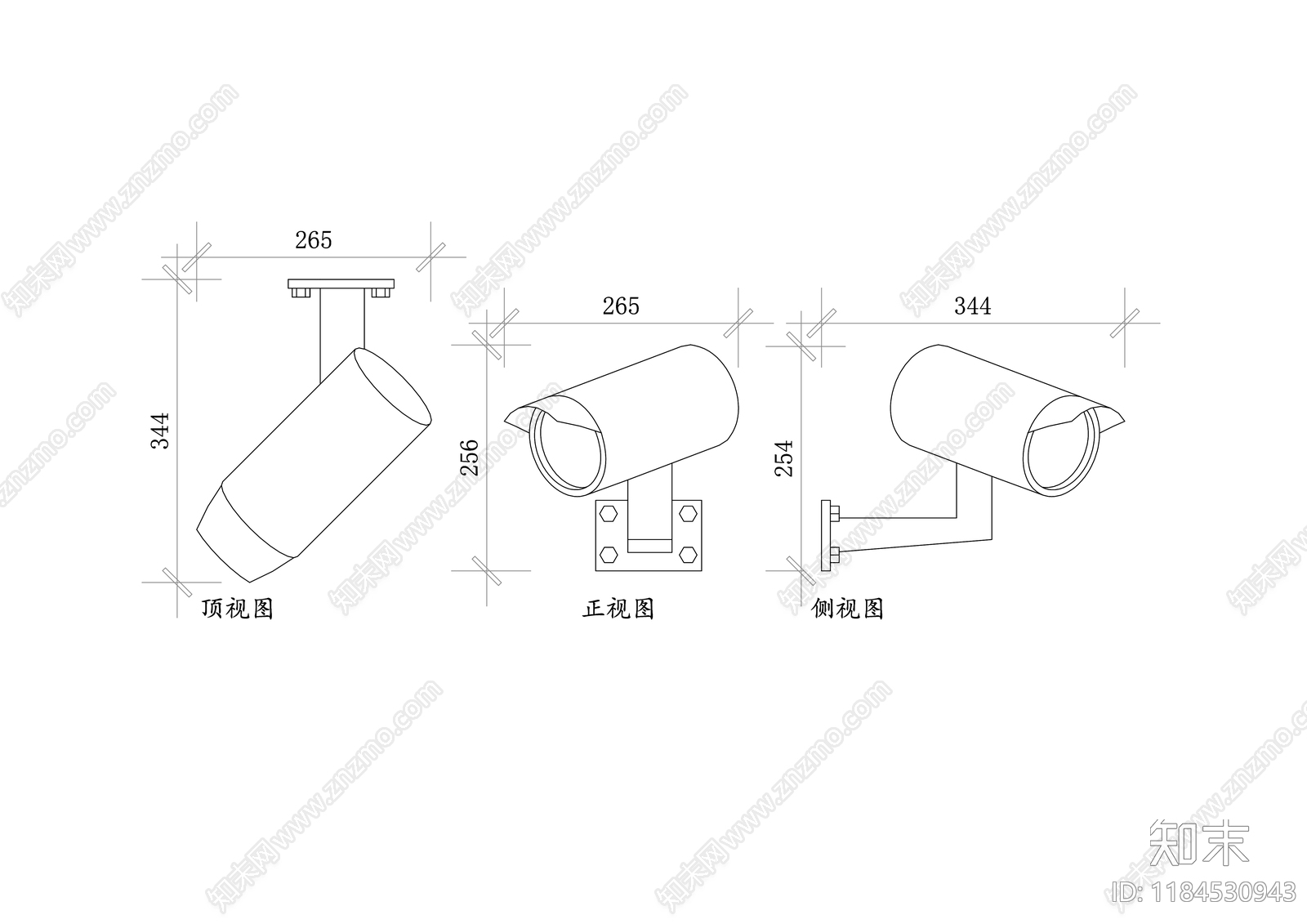 现代监控施工图下载【ID:1184530943】
