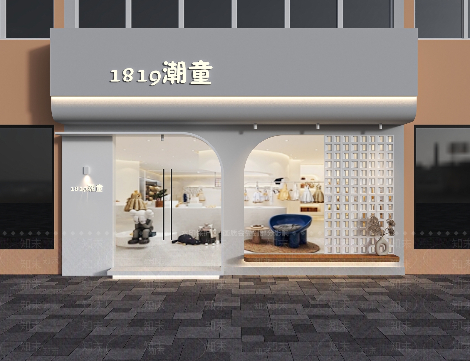 现代门头SU模型下载【ID:1184538369】
