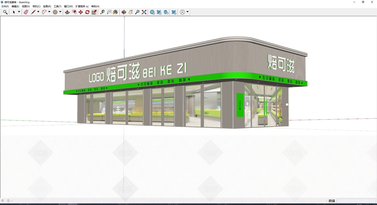 现代门头SU模型下载【ID:1184539457】