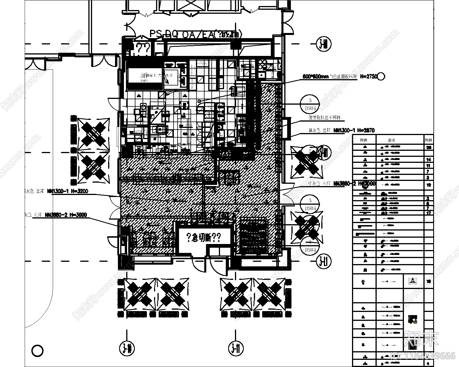 现代快餐店cad施工图下载【ID:1184539666】