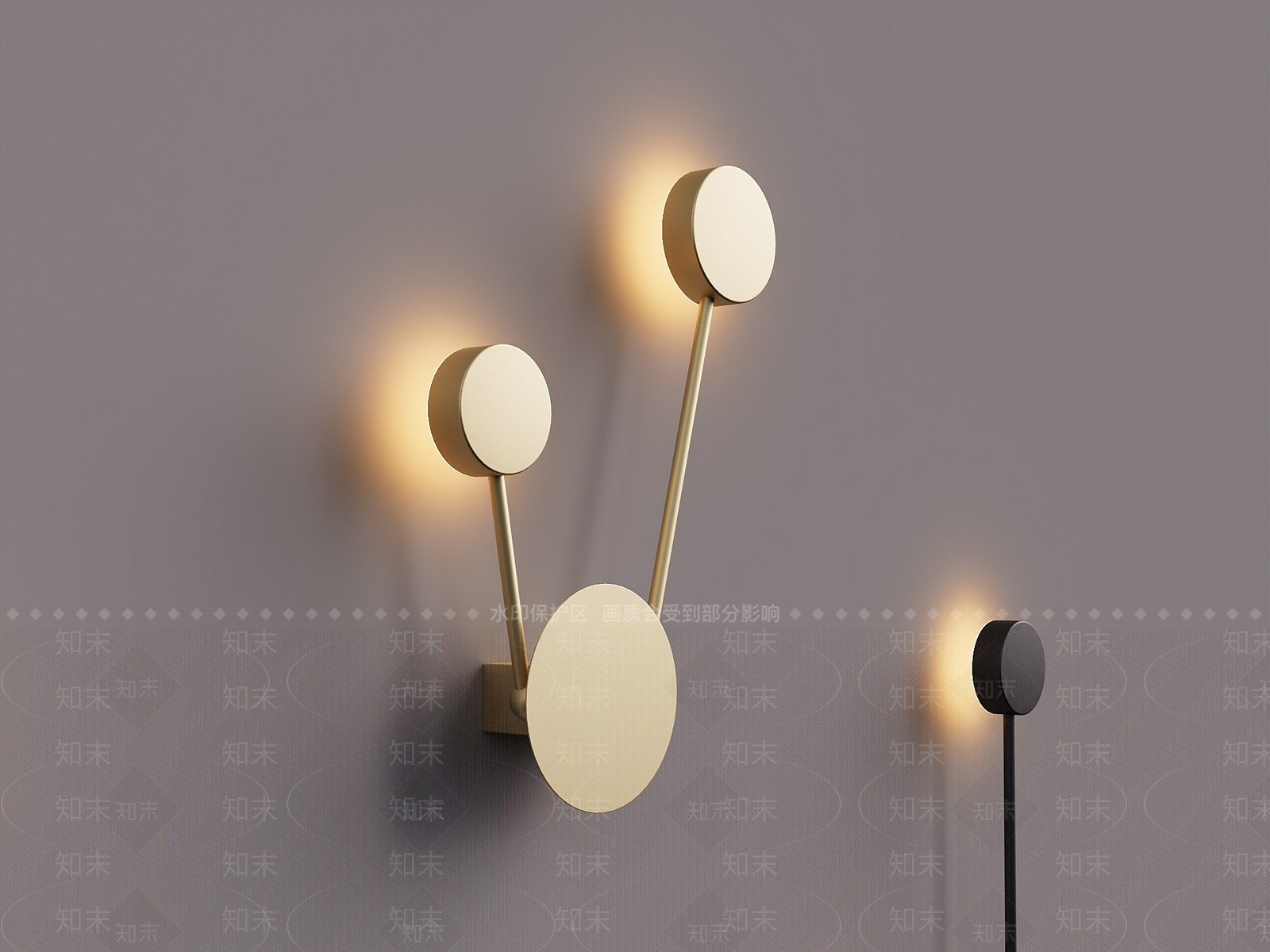 现代轻奢壁灯3D模型下载【ID:1184548648】