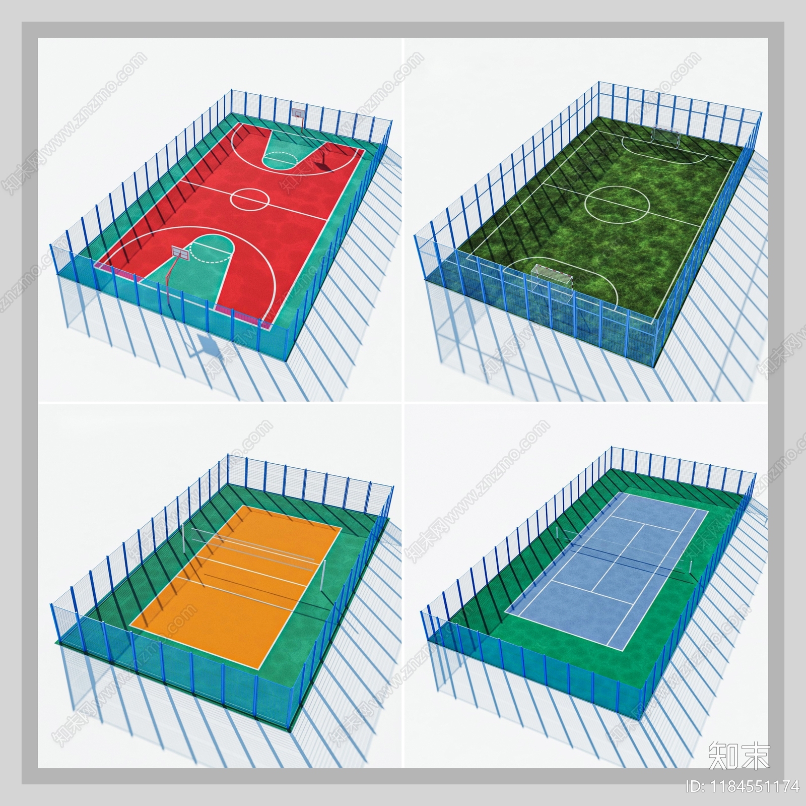现代其他球场SU模型下载【ID:1184551174】
