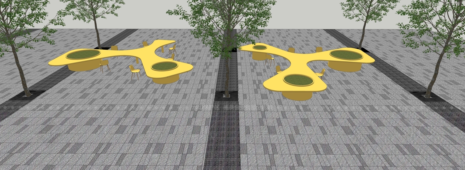 现代景观座椅SU模型下载【ID:1184557348】