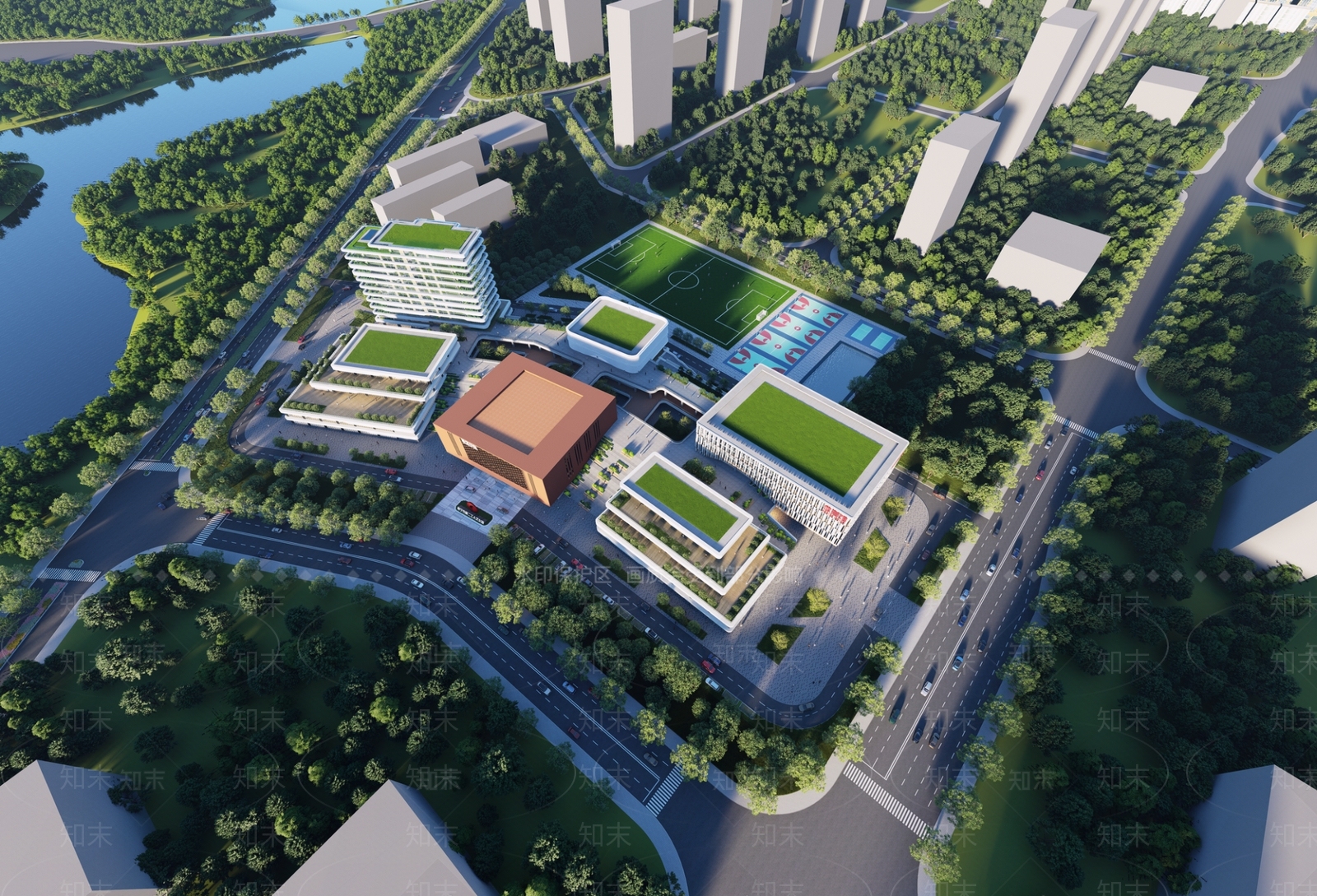 现代美式其他文化场馆SU模型下载【ID:1184558945】