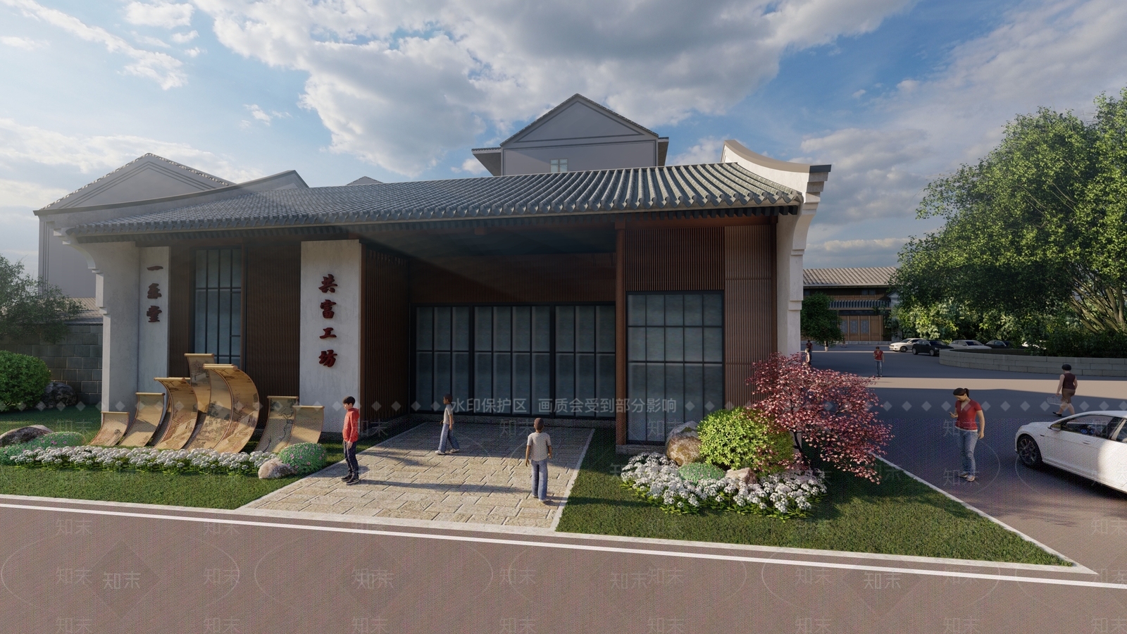 新中式中式其他农业建筑SU模型下载【ID:1184559571】