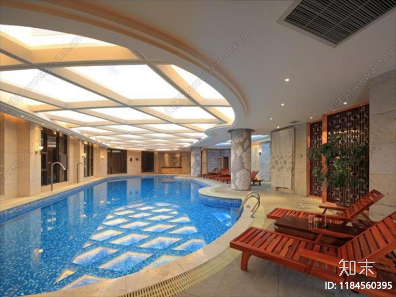 新中式中式酒店cad施工图下载【ID:1184560395】