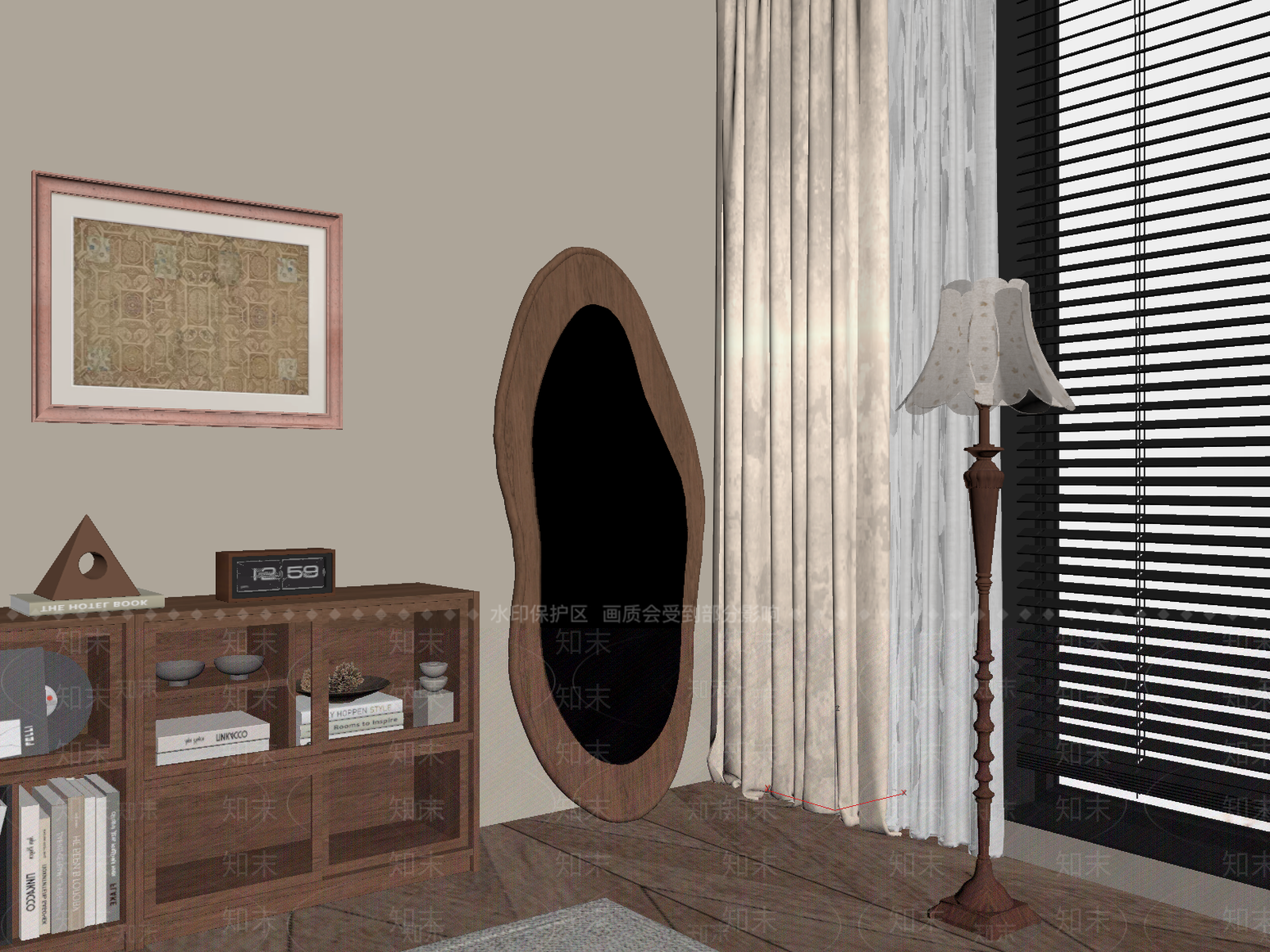 中古镜子SU模型下载【ID:1184563222】