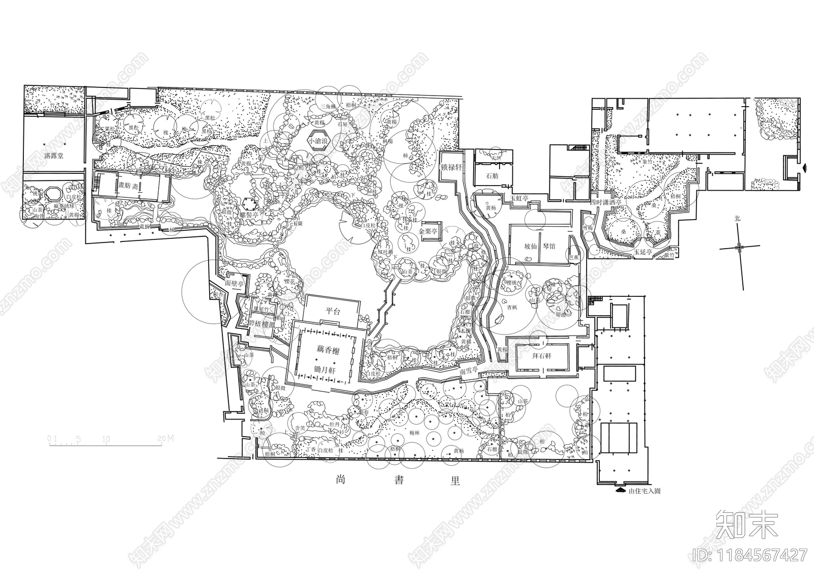 中式公园景观施工图下载【ID:1184567427】
