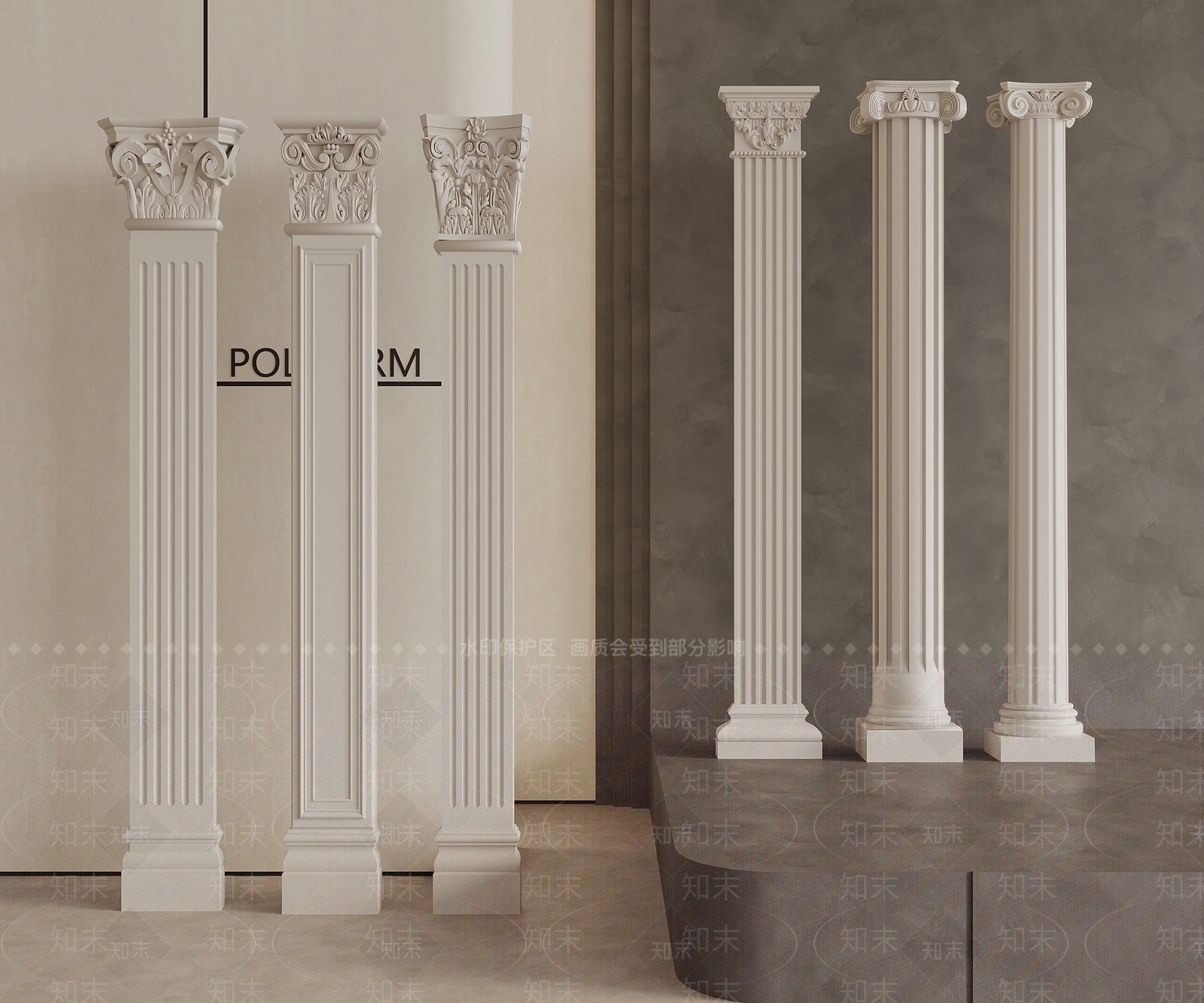 柱子3D模型下载【ID:1184570898】