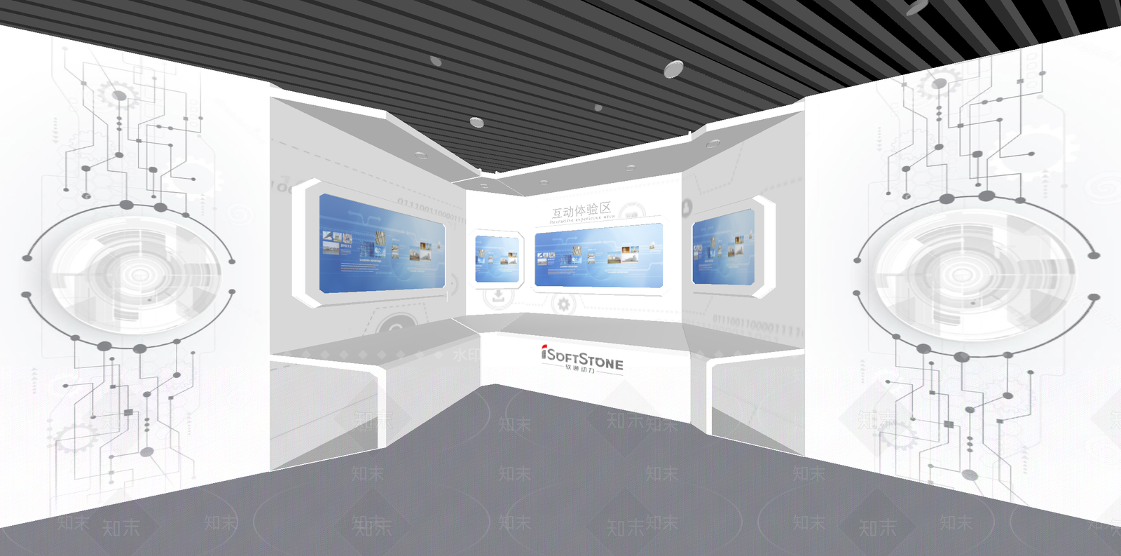 现代科技展厅SU模型下载【ID:1184572692】