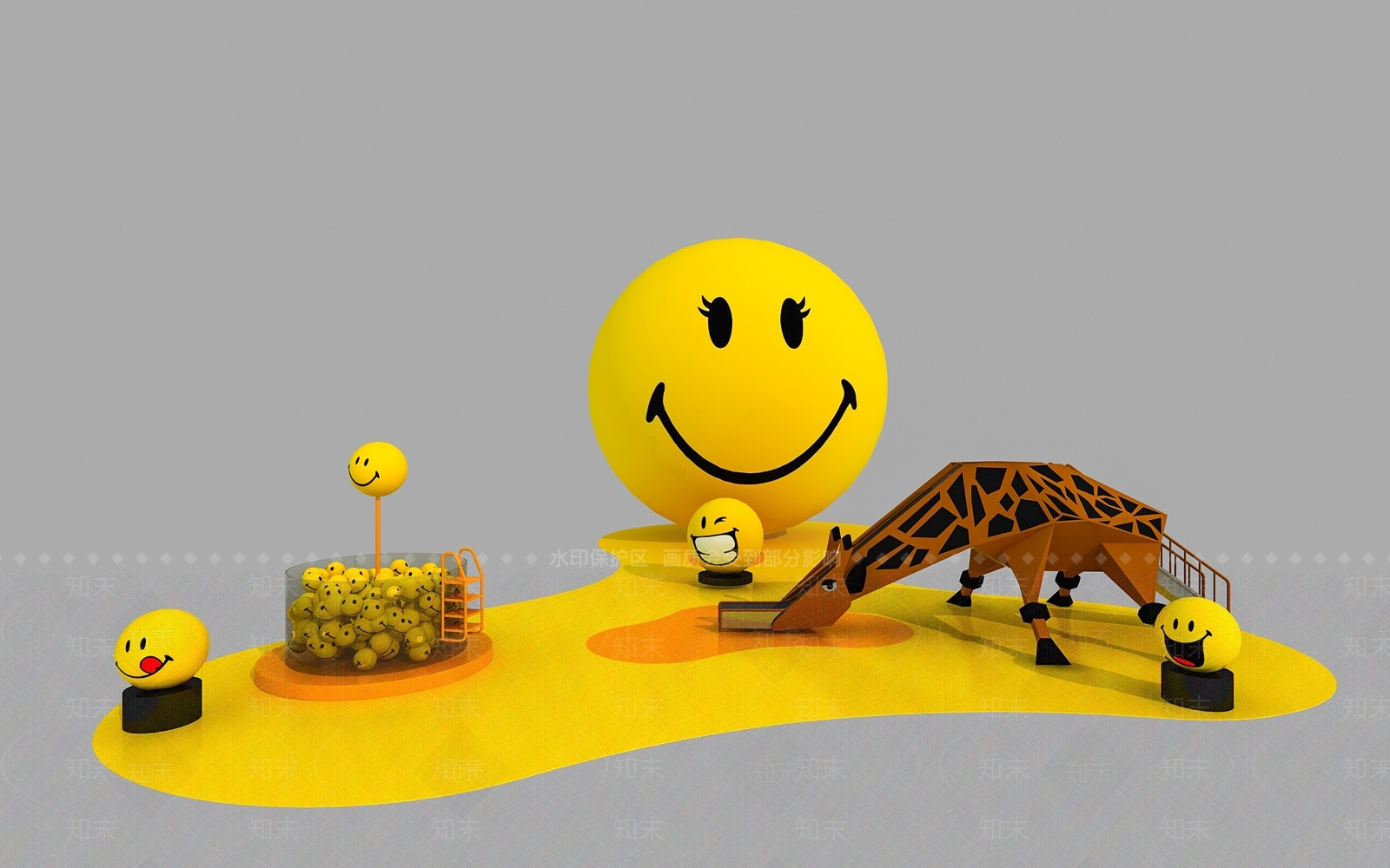 现代美陈3D模型下载【ID:1184581506】