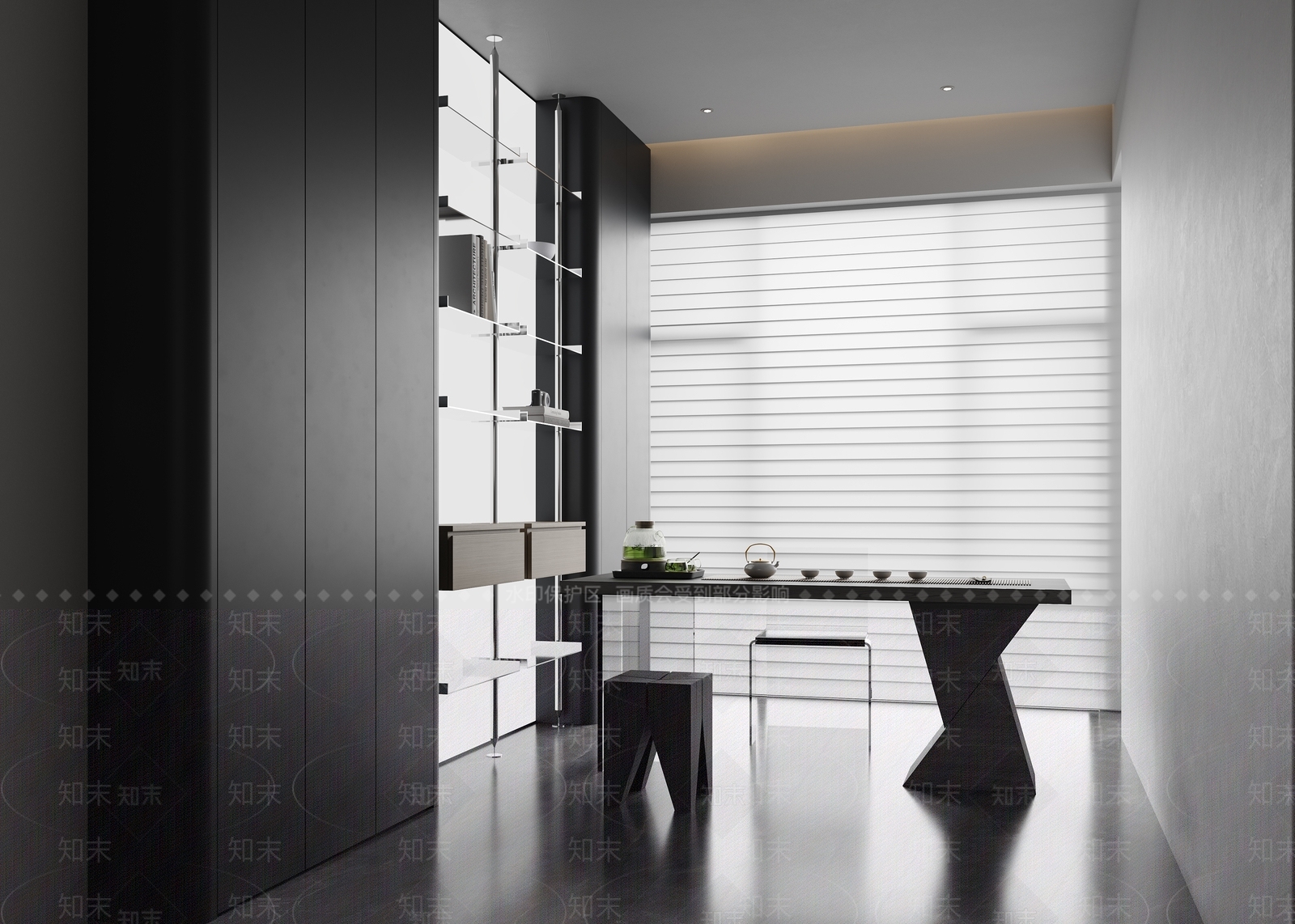 现代酒店餐厅3D模型下载【ID:1221519224】
